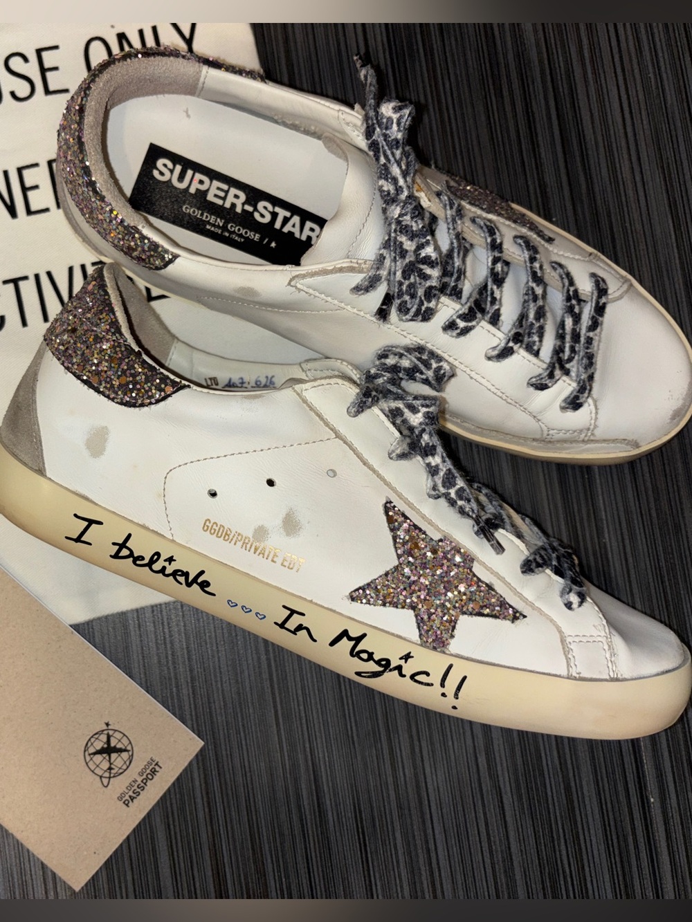 Golden Goose Super-Star Sneaker Multicolored Glitter Star